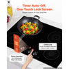 VEVOR Induction Cooktop 30inch 4 Burners Built-in Electric Stove 220V 7200W, Low-Power Continuous Heating, Induction Burner for Kitchen, with 11 Power Levels, Knob Control, and Child Lock
