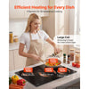 VEVOR Induction Cooktop 30inch 4 Burners Built-in Electric Stove 220V 7500W, Low-Power Continuous Heating, Induction Burner for Kitchen, with 9 Power Levels, LED Touch Screen, and Child Lock