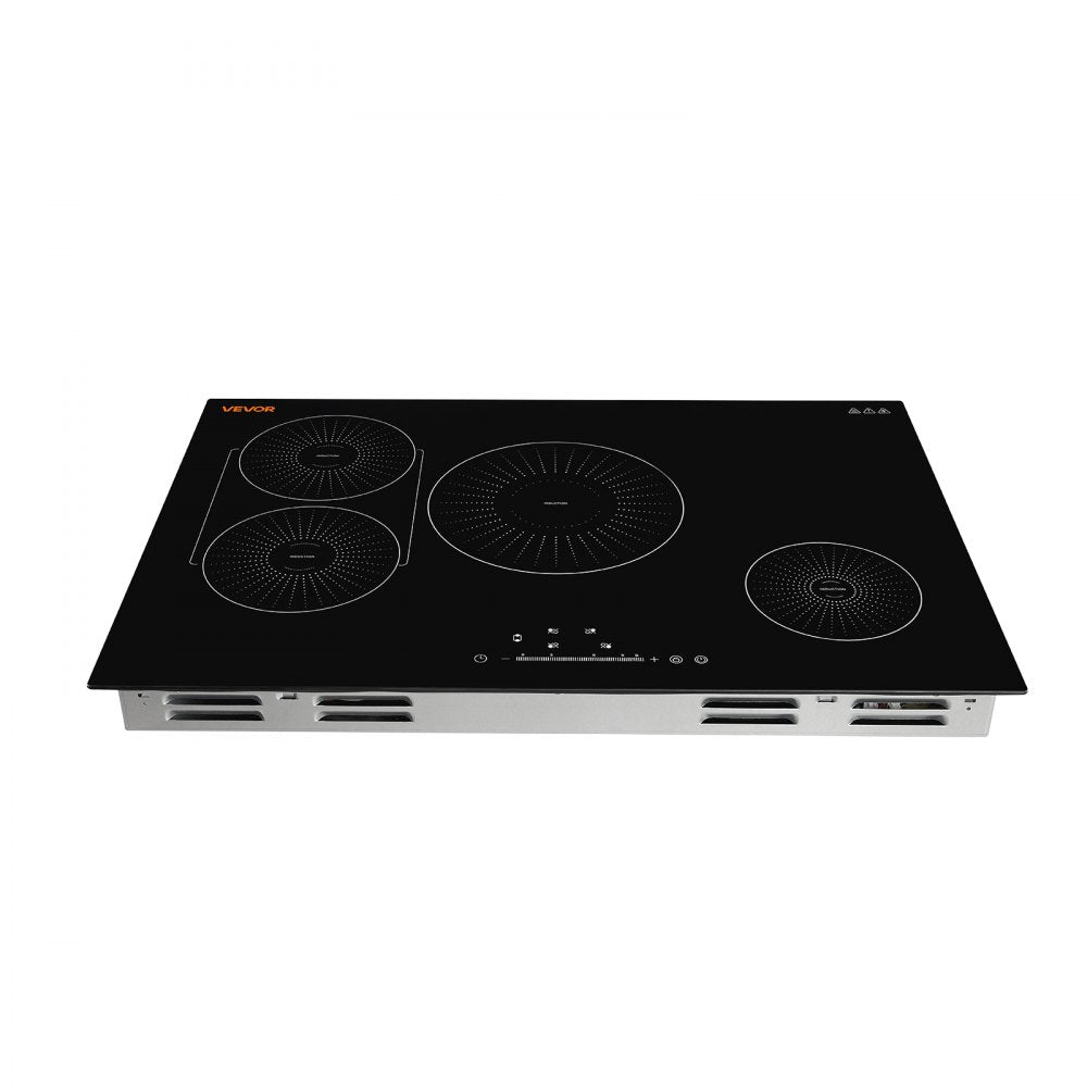 VEVOR Induction Cooktop 30inch 4 Burners Built-in Electric Stove 220V 7500W, Low-Power Continuous Heating, Induction Burner for Kitchen, with 9 Power Levels, LED Touch Screen, and Child Lock
