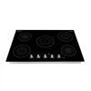 VEVOR Induction Cooktop 30in 5 Burners Built-in Electric Stove 220V 9200W, Low-Power Continuous Heating, Induction Burner for Kitchen, 11 Power Levels, Knob Control, Ceramic Glass, and Child Lock