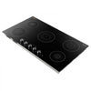 VEVOR Induction Cooktop 36inch 5 Burners Built-in Electric Stove 220V 9200W, Low-Power Continuous Heating, Induction Burner for Kitchen, with 11 Power Levels, Knob Control, and Child Lock