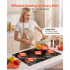 VEVOR Induction Cooktop 36in 5 Burners Built-in Electric Stove 220V 9200W, Low-Power Continuous Heating, Induction Burner for Kitchen, 9 Power Levels, LED Touch Screen, Ceramic Glass, and Child Lock
