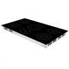 VEVOR Induction Cooktop 36in 5 Burners Built-in Electric Stove 220V 9200W, Low-Power Continuous Heating, Induction Burner for Kitchen, 9 Power Levels, LED Touch Screen, Ceramic Glass, and Child Lock