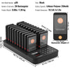 VEVOR Restaurant Pager System, Wireless 400m Long Range Lineup Waiting Queue Signal, Guest Customer Calling Beepers with Vibration & Flashing, 20 Buzzers for Food Truck, Church, Nursery, Hospital