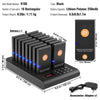 VEVOR Restaurant Pager System, Wireless 500m Long Range Lineup Waiting Queue Signal, Guest Customer Calling Beepers with Vibration & Flashing, 16 Buzzers for Food Truck, Church, Nursery, Hospital