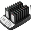 VEVOR Restaurant Pager System, Wireless 500m Long Range Lineup Waiting Queue Signal, Guest Customer Calling Beepers with Vibration & Flashing, 16 Buzzers for Food Truck, Church, Nursery, Hospital