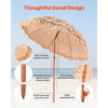 VEVOR Tiki Umbrella, 6.5 ft Thatched Patio Umbrella with Tilt, Hawaiian Style Beach Parasol with Durable PP Thatch and 8 Metal Ribs, Grass Pool Umbrellas for Beach, Patio, Poolside, Backyard & Garden