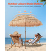 VEVOR Tiki Umbrella, 6 ft Thatched Patio Umbrella with Tilt, Hawaiian Style Beach Parasol with Durable PP Thatch and 8 Metal Ribs, Grass Pool Umbrellas for Beach, Patio, Poolside, Backyard & Garden