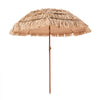 VEVOR Tiki Umbrella, 6 ft Thatched Patio Umbrella with Tilt, Hawaiian Style Beach Parasol with Durable PP Thatch and 8 Metal Ribs, Grass Pool Umbrellas for Beach, Patio, Poolside, Backyard & Garden