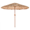 VEVOR Tiki Umbrella, 9 ft Thatched Patio Umbrella with Tilt, Hawaiian Style Beach Parasol with Durable PP Thatch and 8 Metal Ribs, Grass Pool Umbrellas for Beach, Patio, Poolside, Backyard & Garden