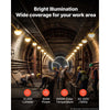 VEVOR Construction String Lights 100FT 100W 10 Bulbs LED String Work Lights, IP65 Waterproof Linkable LED Temporary Jobsite Lighting, 5000K 12000LM, for Construction Site Crawlspace Renovation, 2 Pack