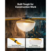 VEVOR Construction String Lights 100FT 100W 10 Bulbs LED String Work Lights, IP65 Waterproof Linkable LED Temporary Jobsite Lighting, 5000K 12000LM, for Construction Site Crawlspace Renovation, 2 Pack
