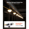 VEVOR Construction String Lights 100FT 100W 10 Bulbs LED String Work Lights, IP65 Waterproof Linkable LED Temporary Jobsite Lighting, 5000K 12000LM, for Construction Site Crawlspace Renovation, 2 Pack