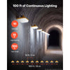 VEVOR Construction String Lights 100FT 150W 10 Bulbs LED String Work Lights, IP65 Waterproof Linkable LED Temporary Jobsite Lighting, 5000K 18000LM, for Construction Site Crawlspace Renovation, 2 Pack