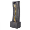 VEVOR Outdoor Water Fountain, 38.58 in Height Fountain and Waterfall, 1-Tier Floor Standing Rock Base Style Fountains with with LED Light and Pump, for Outdoor Indoor Garden, Home, Patio & Backyard