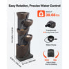 VEVOR outdoor water fountain - dimensions, weight, transformer and pump infographic