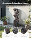 VEVOR outdoor water fountain - creating an industrial art space lifestyle image
