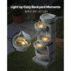 VEVOR Outdoor Water Fountain, 31.5 in Height Fountain and Waterfall, 5-Tier Floor Standing Bowl-Shaped Cascading Fountains with LED Light and Pump, for Outdoor Indoor Garden, Home, Patio & Backyard
