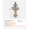 VEVOR Outdoor Water Fountain product size and specifications graphic