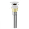 VEVOR Bathroom Sink Drain Without Overflow, Brass and 304 Stainless Steel Pop Up Drains, Anti-Clogging Vessel Drain Strainer, All Metal Hair Catcher Drains Stopper, for Sinks Without Overflow Holes