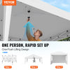 VEVOR Pop Up Canopy, 10 x 10 FT Instant Canopy Portable Gazebo with 3 Sidewalls & 2 Ventilated Windows, Height Adjustable Pop-Up Outdoor Shelter Tent for Events, Patio, Backyard, Party, Parking