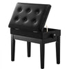 VEVOR Piano Bench, 22" x 13" x 19.3", Keyboard Piano Chair with 19.3"-22.8" Adjustable Height, Padded Cushion, Storage Compartment for Music Books, Wooden Piano Stool Seat, for Vanity, Living Room