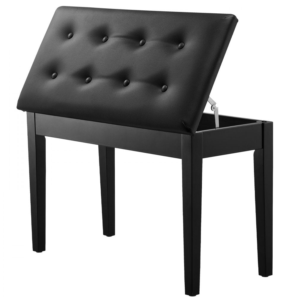 VEVOR Piano Bench, 29.5" x 14" x 19", Duet Keyboard Piano Chair with High-Density Padded Cushion, Storage Compartment for Music Books, Wooden Piano Bookcase Stool Seat, for Vanity and Living Room