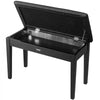VEVOR Piano Bench, 29.5" x 14" x 19", Duet Keyboard Piano Chair with High-Density Padded Cushion, Storage Compartment for Music Books, Wooden Piano Bookcase Stool Seat, for Vanity and Living Room