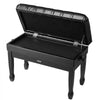 VEVOR Piano Bench, 29.5" x 14" x 20.3", Duet Keyboard Piano Chair with 20.3"-23.4” Adjustable Height, Padded Cushion, Storage Compartment for Music Books, Wooden Piano Stool Seat, for Vanity, Bedroom