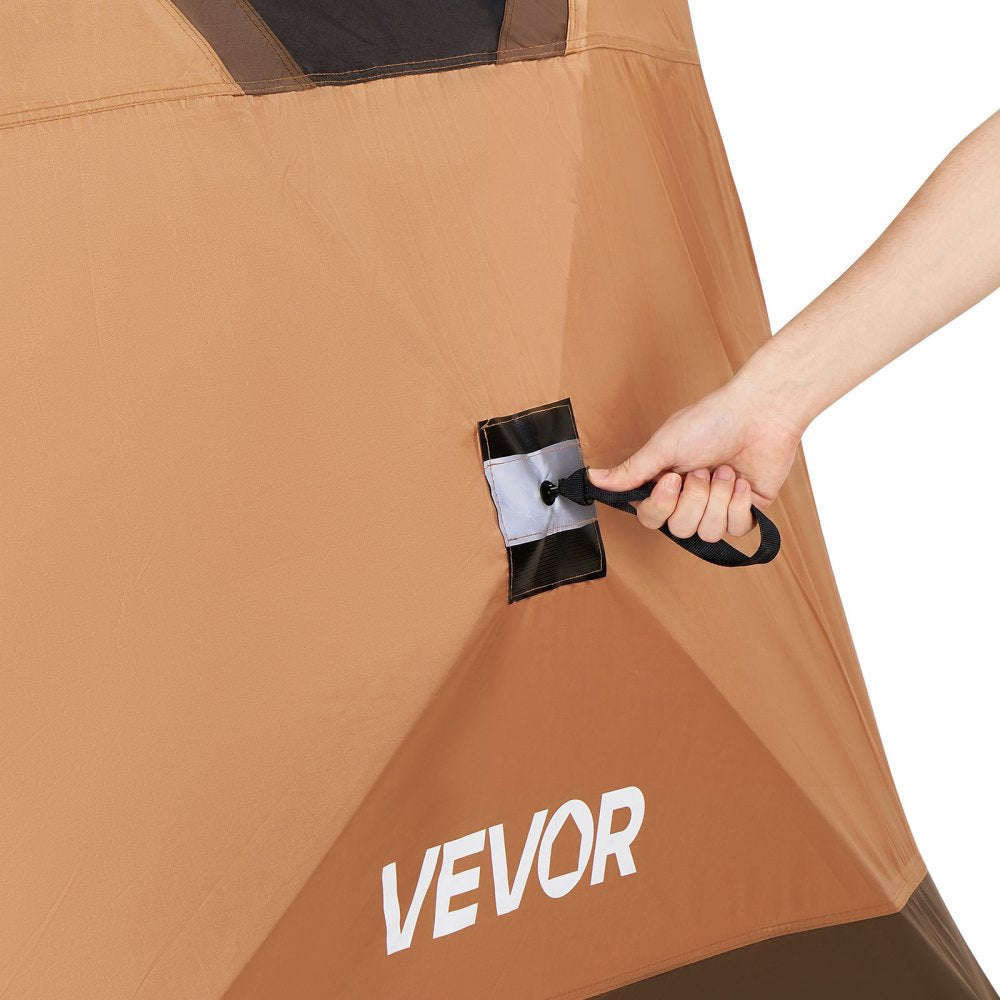 VEVOR Camping Tent, 6 Person Pop Up Instant Cabin Tent with Rainfly & Large Mesh Windows, 60 Seconds Easy Setup, Portable Waterproof Cabin Hub Tents with Carry Bag for Family Outdoor Camping & Hiking