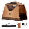 VEVOR Camping Tent, 6 Person Pop Up Instant Cabin Tent with Rainfly & Large Mesh Windows, 60 Seconds Easy Setup, Portable Waterproof Cabin Hub Tents with Carry Bag for Family Outdoor Camping & Hiking