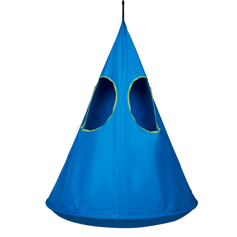 VEVOR Kids Nest Swing Chair, Hanging Hammock Chair with Adjustable Rope, Hammock Swing Chair for Kids Indoor and Outdoor Use (39" D x 52" H), 250lbs Weight Capacity, Sensory Swing for Kids, Blue