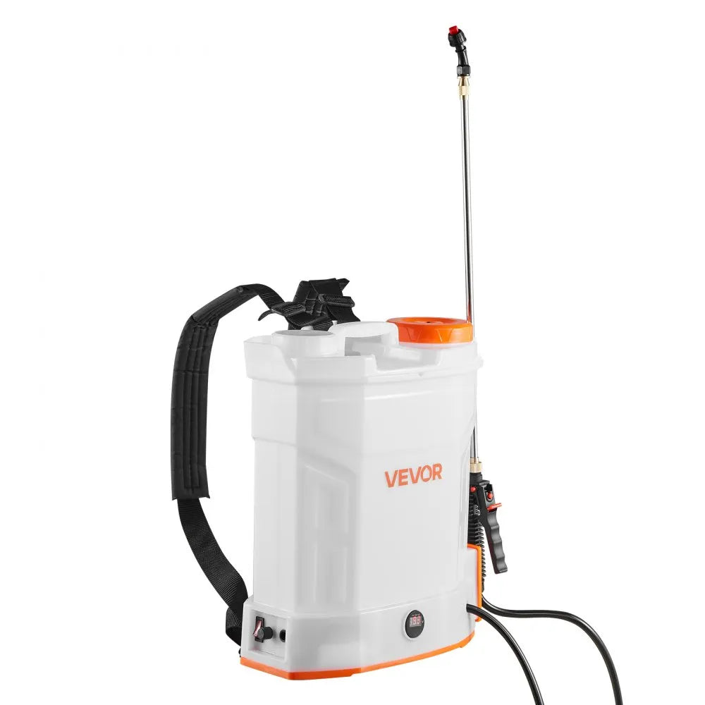 VEVOR Battery Powered Backpack Sprayer, 3.2 Gal Powerful Electric Backpack Sprayer, 2 Retractable Wands & 5 Nozzles, Adjustable 0-90 PSI, 2 Hour Runtime, Portable Weed Sprayers for Yard Garden Lawn