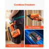 VEVOR Cordless Brad Nailer, 18 Gauge, 20V Battery Powered Nail Gun, with 500 pcs Nails, 2.0 Ah Li-ion Battery and Charger, Adjustable Nailing Depth, for Home Improvement, Woodworking, DIY Project