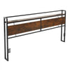 VEVOR Headboard for King Size Bed, with Storage Shelf, 2 Outlets, 1 USB and 1 Type-C Port, Sturdy and Stable Carbon Steel Frame Head Board with Charging Station, Adjustable Height, Black and Brown