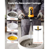 VEVOR Electric Power Trowel, 800W Concrete Finishing Machine Corded with Mixing Rod, 6-Speed Adjustable 120–200 RPM, Steel & Plastic Trowel Discs, Extension Handle, Floor Smoothing Cement Finisher