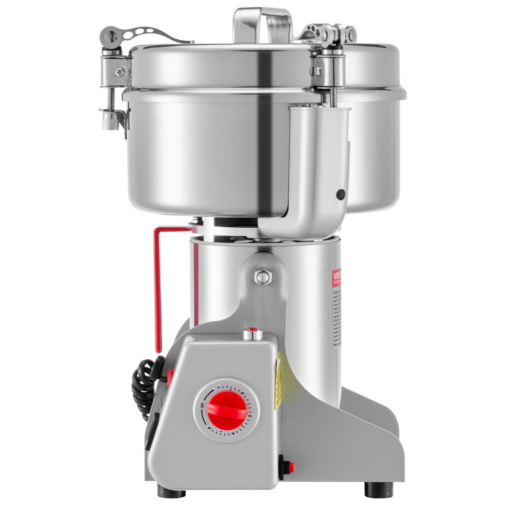 VEVOR 2000g Electric Grain Mill Grinder, 3400W 32000RPM High Speed Spice Corn Dry Grinding Machine, Stainless Steel Pulverizer Powder Machine for Dried Grains Coffee Beans Spices Nuts (270° Swing Type)