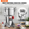 VEVOR 2500g Electric Grain Mill Grinder, High Speed 3400W Commercial Spice Grinders, Stainless Steel Pulverizer Powder Machine, for Dry Grains Spices Cereals Coffee Corn Pepper, Swing Type