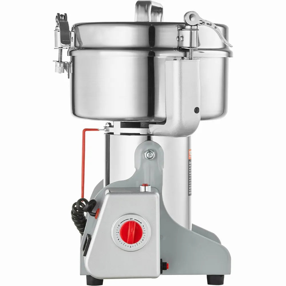 VEVOR 2500g Electric Grain Mill Grinder, High Speed 3400W Commercial Spice Grinders, Stainless Steel Pulverizer Powder Machine, for Dry Grains Spices Cereals Coffee Corn Pepper, Swing Type