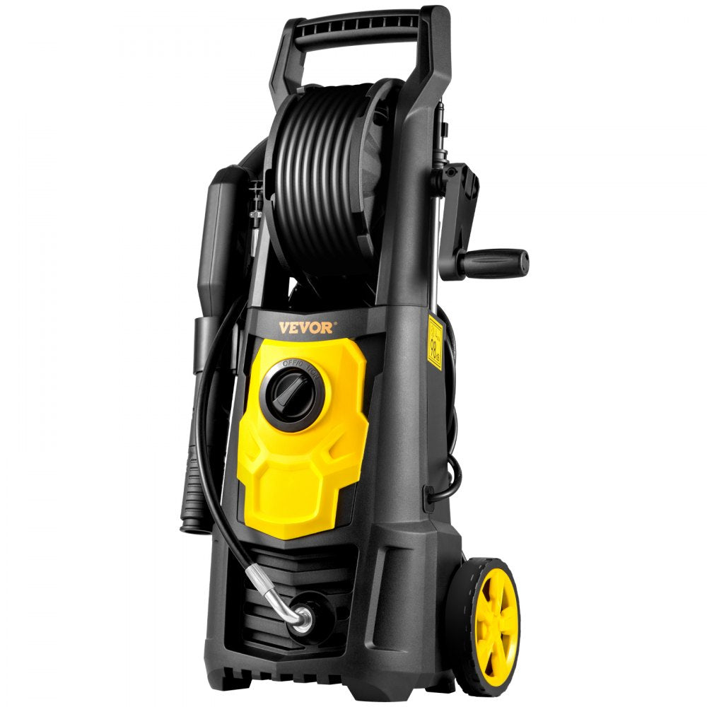 VEVOR Electric Pressure Washer, 2000 PSI, Max 1.65 GPM Power Washer with 30 ft Hose & Reel, 5 Quick Connect Nozzles, Foam Cannon, Portable to Clean Patios, Cars, Fences, Driveways, ETL Listed