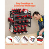 VEVOR Power Tool Organizer Wall Mount, 4-Layer Storage Rack with 4 Drill Holders, Tools Holder and Storage Rack with Screwdriver Holder, Garage Tool Organizer for Garage, Workbench, and Workshop