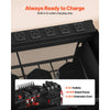 VEVOR Power Tool Organizer with Charging Station, 3-Layer Power Tool Battery Storage Rack with 5.58 ft Power Strip, 8 Drill Holders & 8 Outlets, Garage Tool Organizer for Garage, Workbench, Workshop