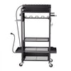 VEVOR 5-tier Tool Organizer Cart with Charging Station, 8 AC Outlet, Floor Stand Rolling Drill Holder and Tool Battery Storage Rack on Wheels, Garage Floor Rolling Storage Cart for Workshop, Garage