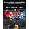 VEVOR Electric Hoist 1760lbs with 14ft Wired Remote Control, Electric Hoist 110 Volt with 40ft Single Cable Lifting Height & Pure Copper Motor, for Garage Warehouse Factory
