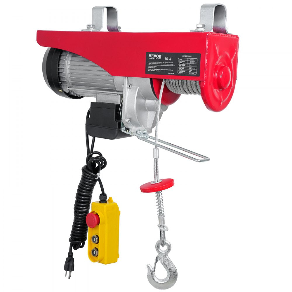VEVOR 880lbs Electric Hoist with 14ft Wired Remote Control, 110V Electric Hoist Attic Lift 20-40 FT Lifting Height for Garage Attic Warehouse Factory