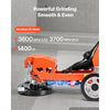 VEVOR Electric Concrete Grinder, 1400W 3600 RPM, Walk Behind Floor Polisher, Marble, Stone, Epoxy Floor Polishing, 7 in Grinding Disc, Adjustable Handle, with Vacuum Port, Dual Debris Control, Orange