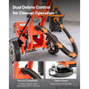 VEVOR Electric Concrete Grinder, 1400W 3600 RPM, Walk Behind Floor Polisher, Marble, Stone, Epoxy Floor Polishing, 7 in Grinding Disc, Adjustable Handle, with Vacuum Port, Dual Debris Control, Orange
