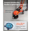 VEVOR Electric Concrete Grinder, 1400W 3600 RPM, Walk Behind Floor Polisher, Marble, Stone, Epoxy Floor Polishing, 7 in Grinding Disc, Adjustable Handle, with Vacuum Port, Dual Debris Control, Orange
