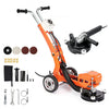 VEVOR Electric Concrete Grinder, 1400W 3600 RPM, Walk Behind Floor Polisher, Marble, Stone, Epoxy Floor Polishing, 7 in Grinding Disc, Adjustable Handle, with Vacuum Port, Dual Debris Control, Orange