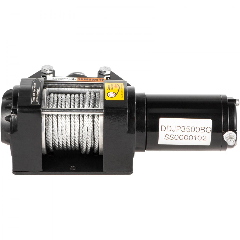 VEVOR Truck Winch 3,000LBS Electric Winch 10m Steel Cable 12V Power Winch Jeep Winch with Wireless Remote Control and Powerful Motor for UTV ATV & Jeep Truck and Wrangler Accessories in Car Lift